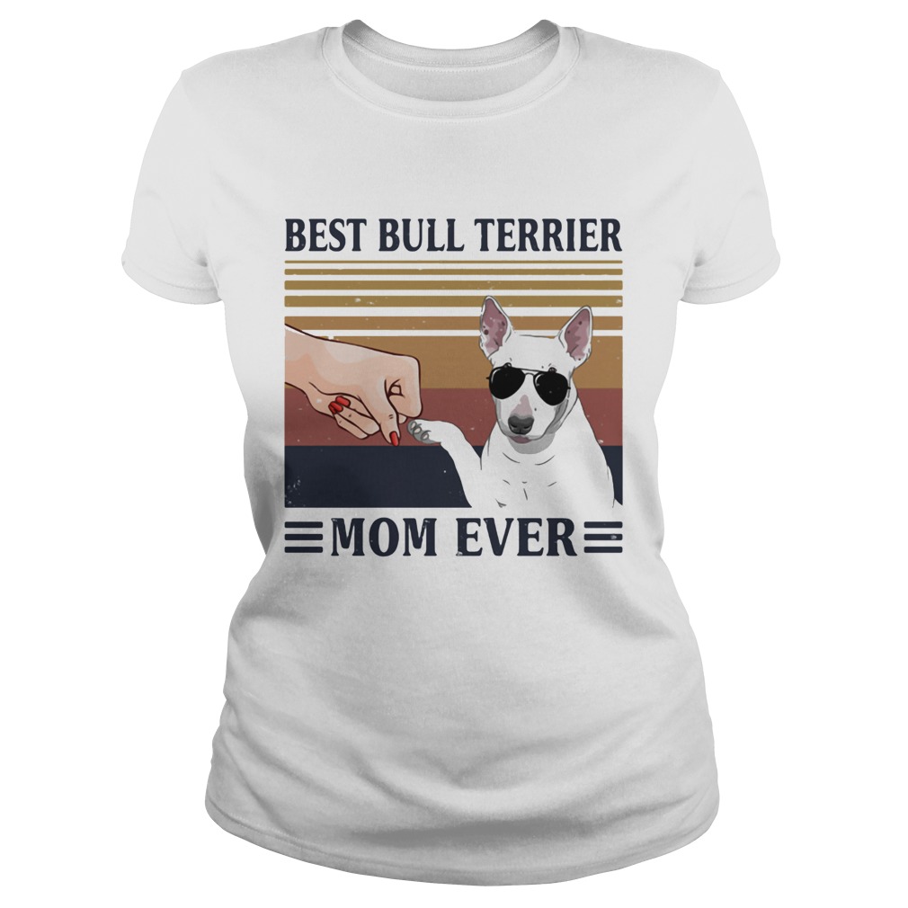 Best Bull Terrier Mom Ever Glasses Vintage Retro Classic Ladies