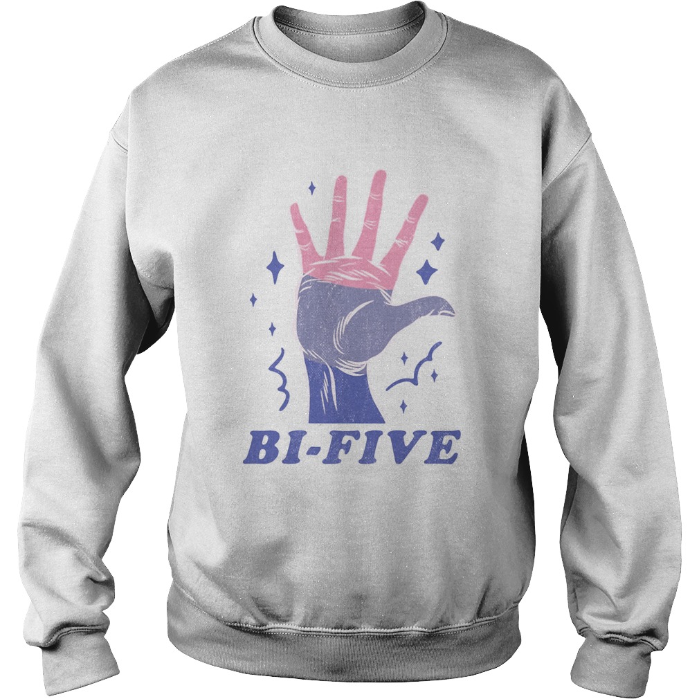 Bi Five High Five Bisexual LGBT Rainbow Pride Sweatshirt