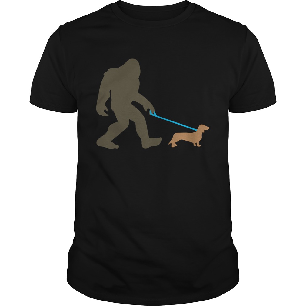 Bigfoot Walking Dachshund Sasquatch Doxie Dog Unisex
