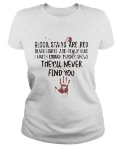 Blood Stains Are Red Black Lights Are Really Blue  Classic Ladies