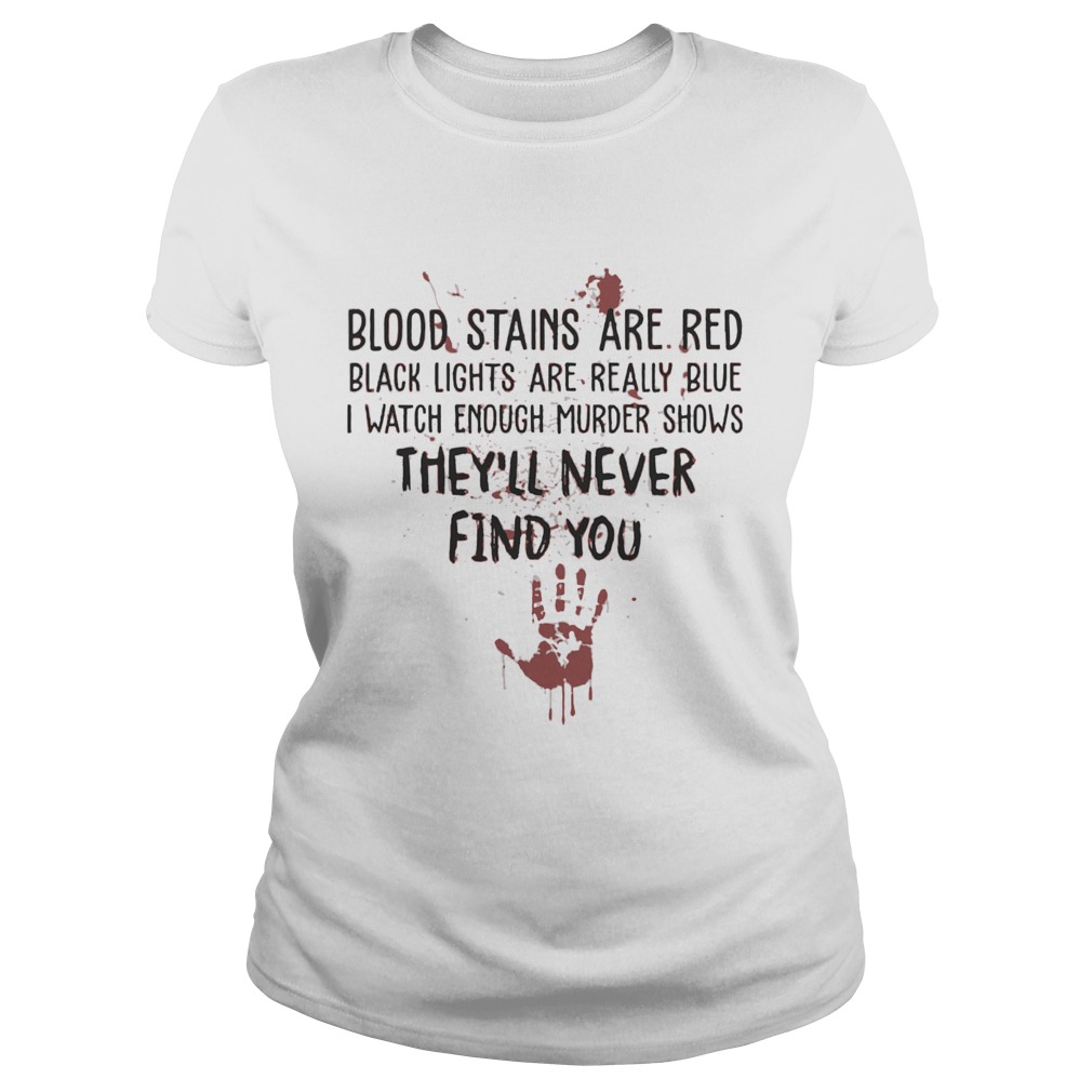 Blood Stains Are Red Black Lights Are Really Blue Classic Ladies