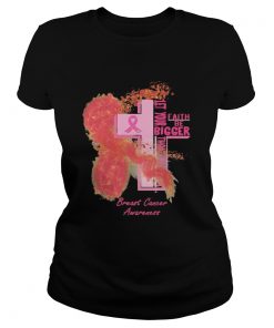 Breast cancer awareness pink faith be bigger cross  Classic Ladies