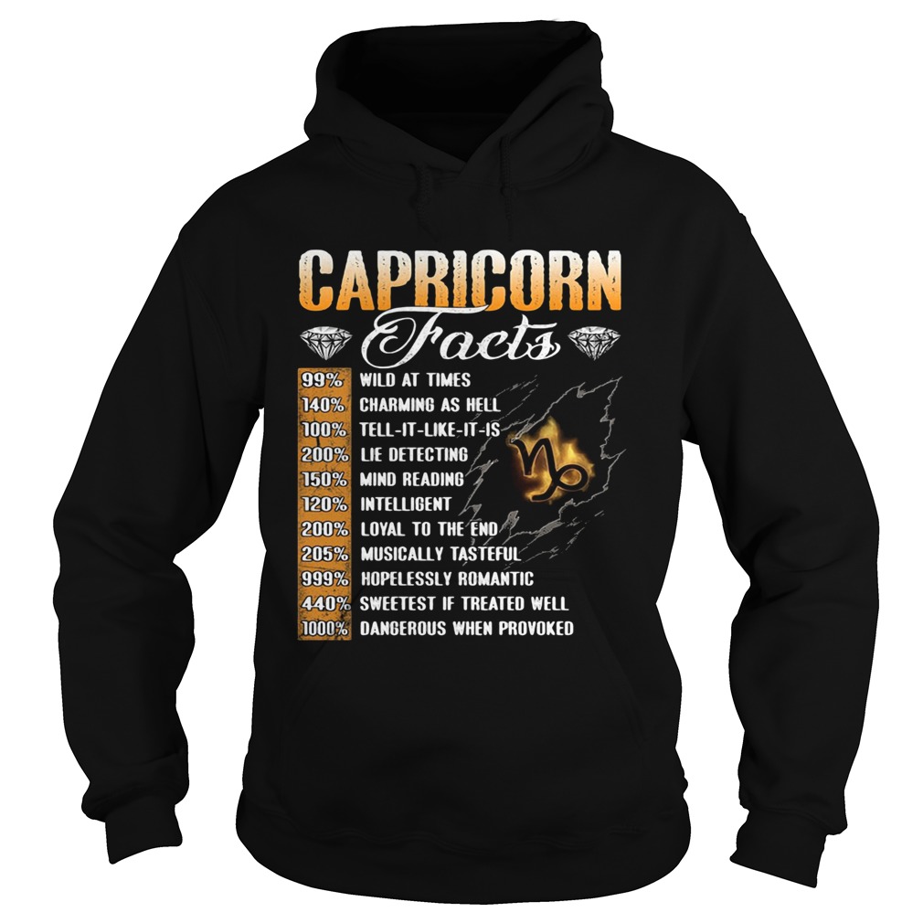 Capriconrn Facts Diamond Wild At Times Charming As Hell Hoodie