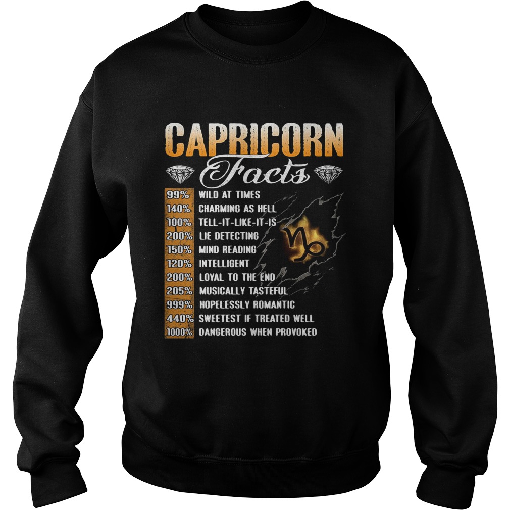 Capriconrn Facts Diamond Wild At Times Charming As Hell Sweatshirt