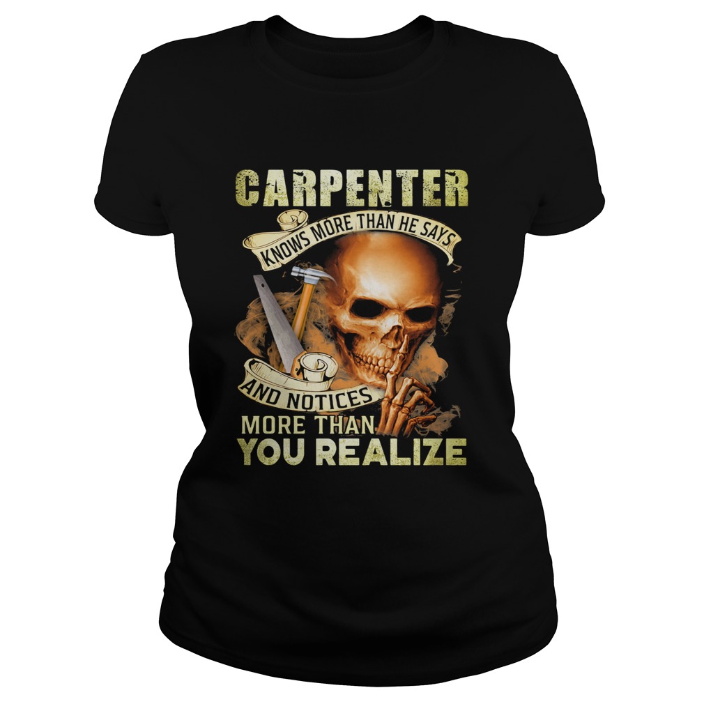 Carpenter Knows More Than He Says And Noties More Than You Realize Hammer Skullcap Classic Ladies