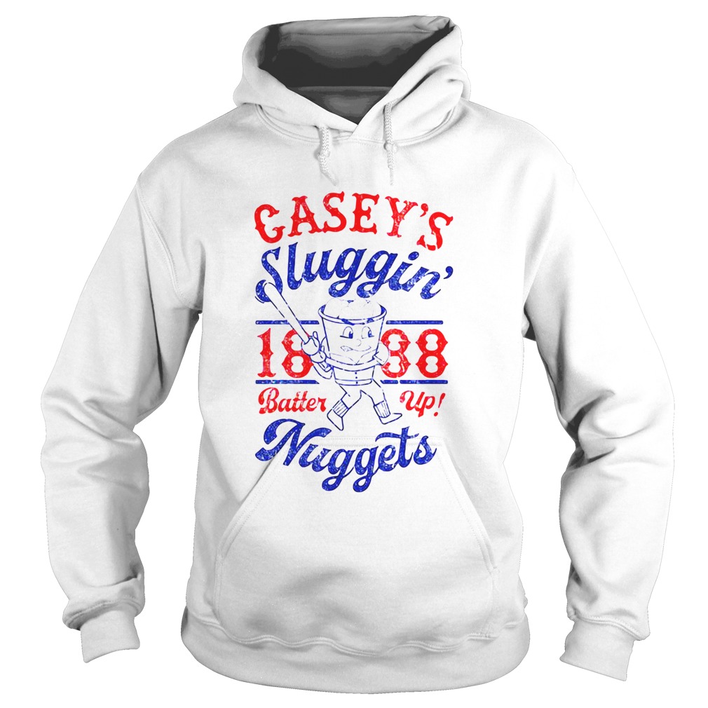 Caseys Sluggin 1888 Batter Up Nuggets Baseball Glass Hoodie