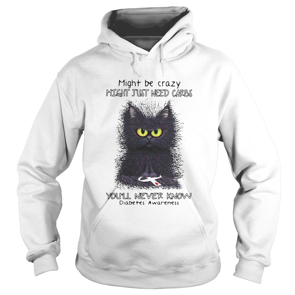 Cat might be crazy might just need carbs youll never know diabetes awareness Hoodie