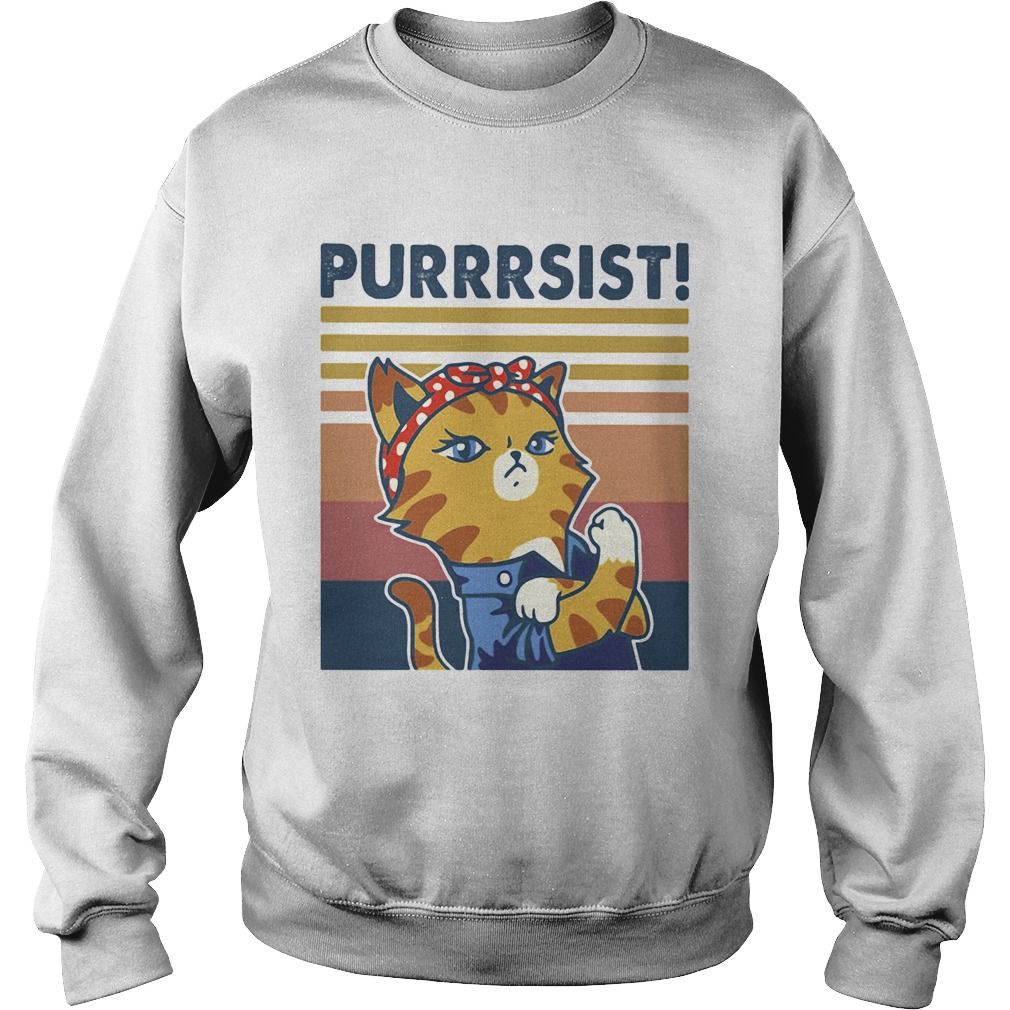 Cat purrrsist vintage retro Sweatshirt