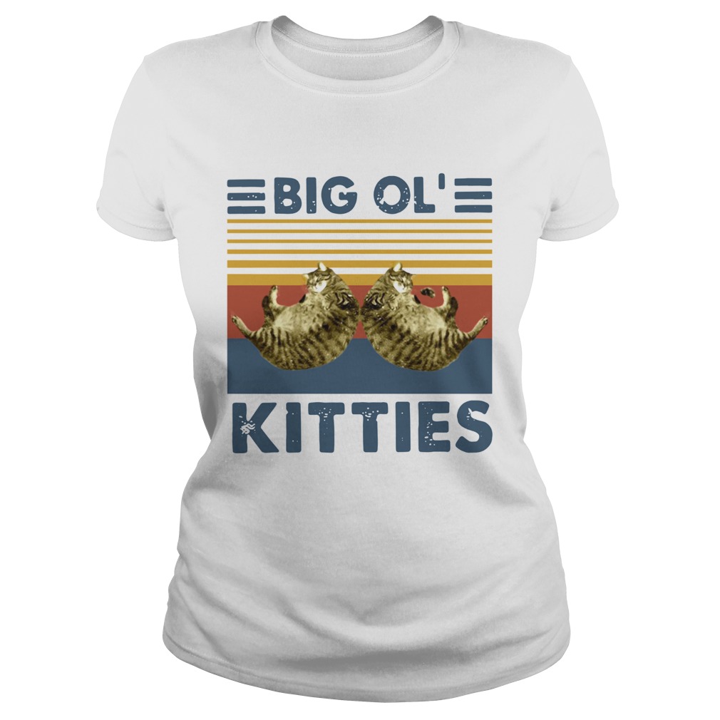 Cats Big Ol Kitties Vintage Classic Ladies