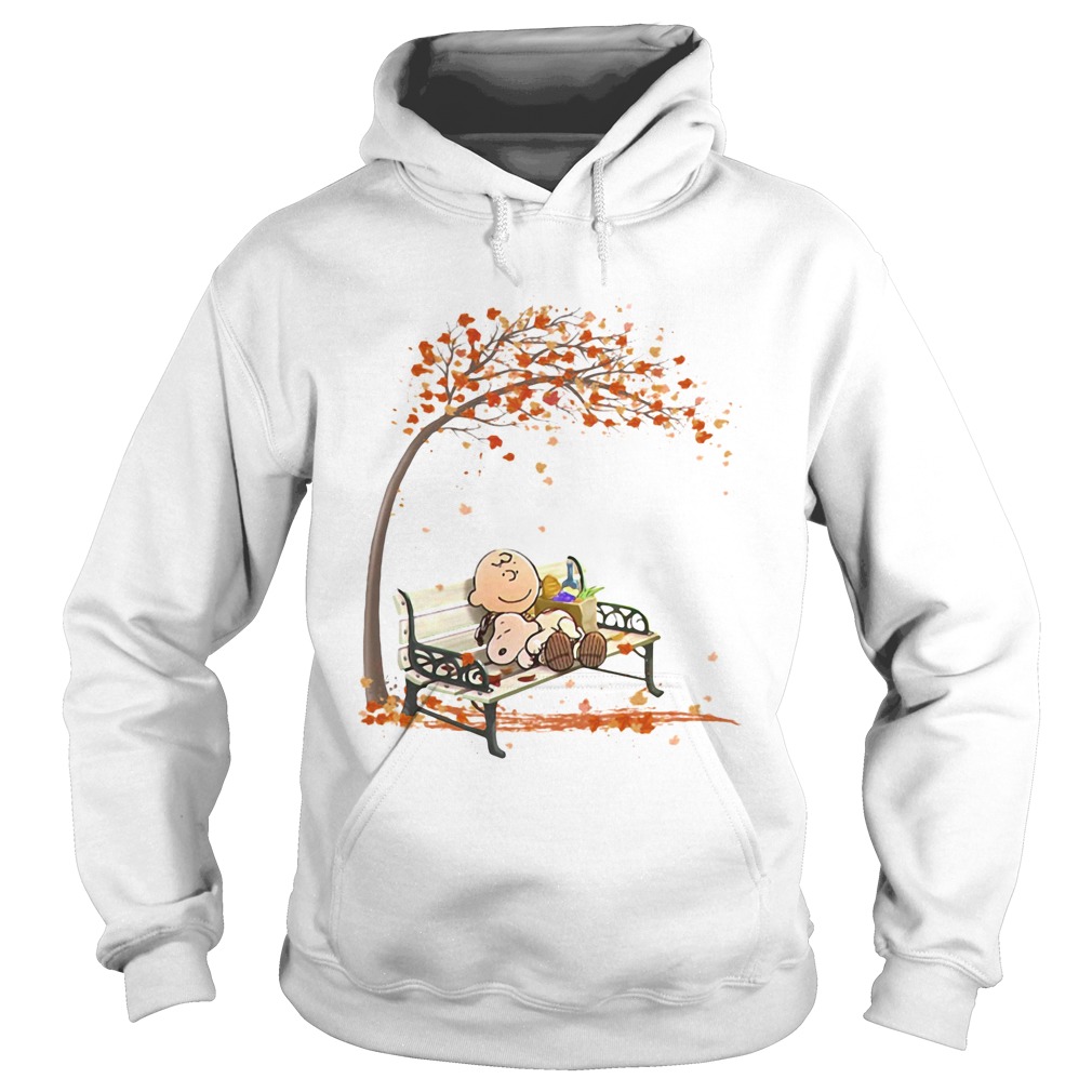 Charlie brown and snoopy fall maple leaves Hoodie