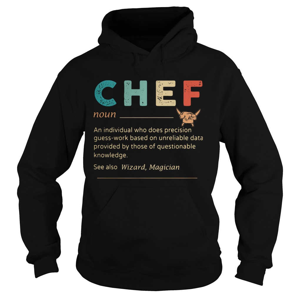 Chef An Individual Who Does Precisicon Guss Work Besed On Unreliable Data Provided By Those Of Ques Hoodie