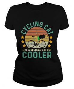 Cycling cat like a regular cat but cooler vintage retro  Classic Ladies
