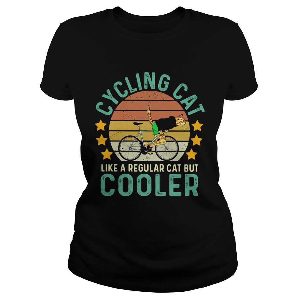 Cycling cat like a regular cat but cooler vintage retro Classic Ladies