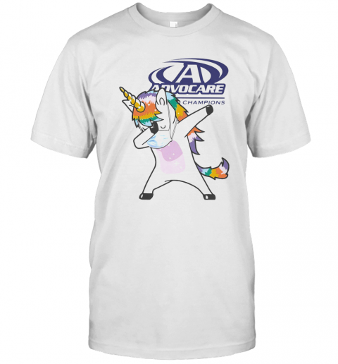 Dabbing Unicorn Mask Advocare We Build Champions Logo Coronavirus T-Shirt