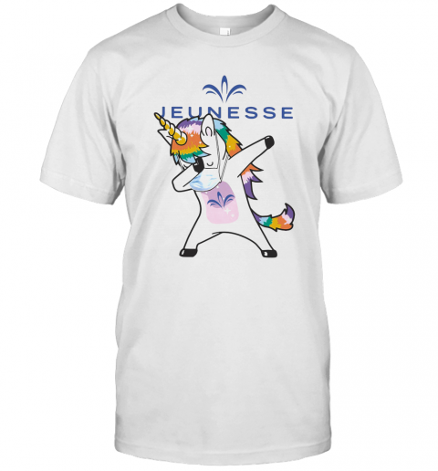Dabbing Unicorn Mask Jeunesse Logo Coronavirus T-Shirt