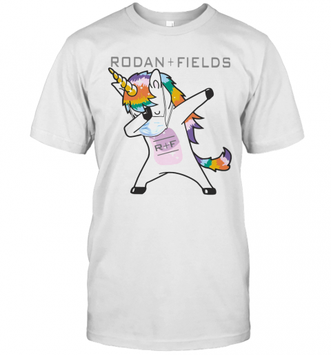 Dabbing Unicorn Mask Rodan Fields Logo Coronavirus T-Shirt