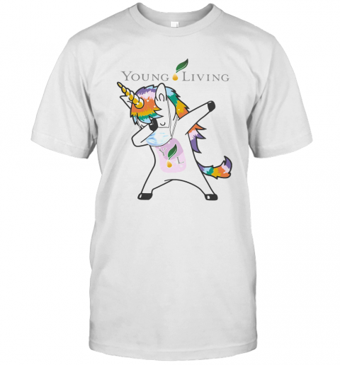 Dabbing Unicorn Mask Young Living Logo Coronavirus T-Shirt