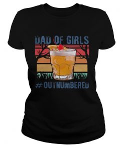 Dad Of Girls Outnumbered Cup Vintage Retro  Classic Ladies