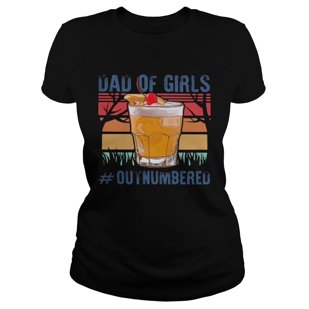Dad Of Girls Outnumbered Cup Vintage Retro Classic Ladies