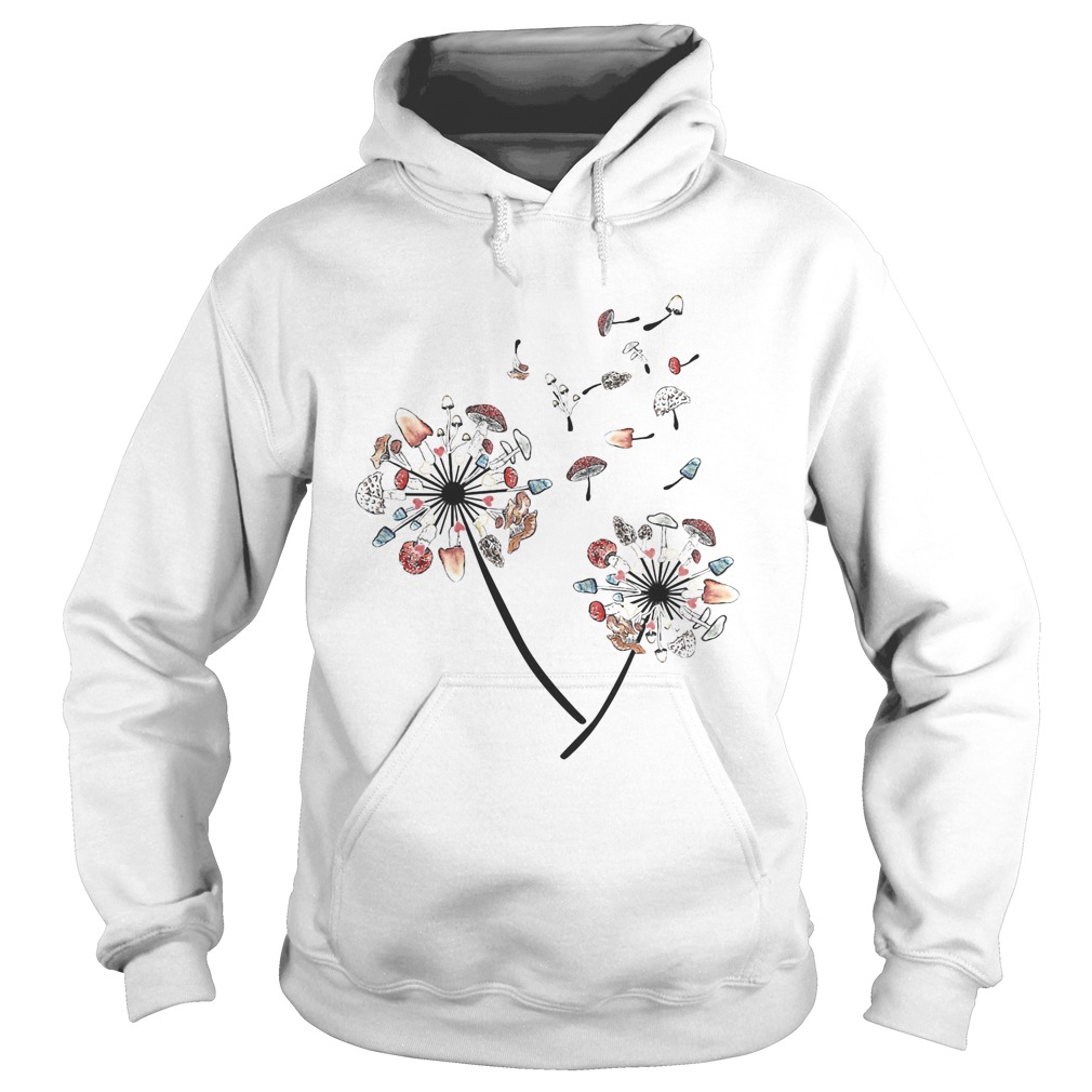 Dandelion in the wind mushroom color Hoodie