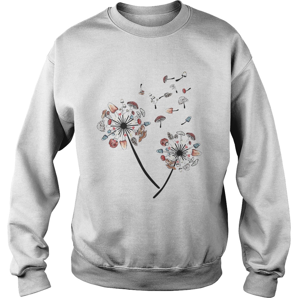 Dandelion in the wind mushroom color Sweatshirt