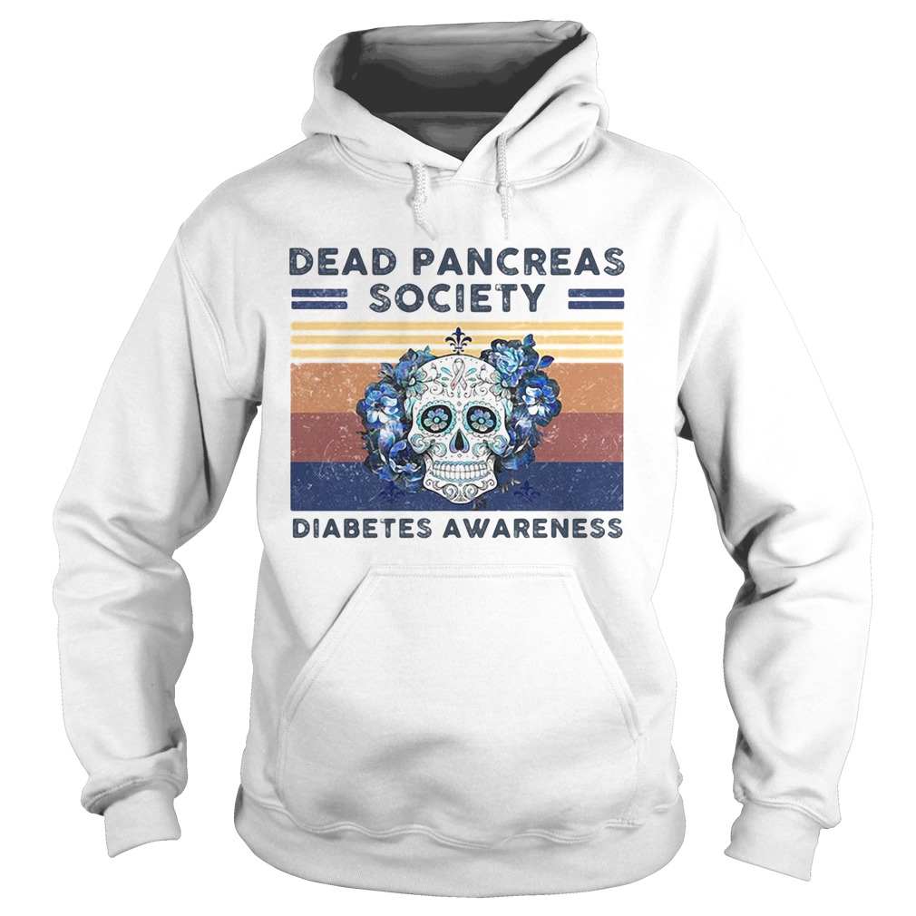 Dead Pancreas Society Diabetters Awareness Skullcap Vintage Retro Hoodie
