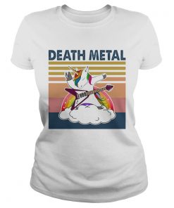 Death Metal Unicorn Vintage Retro  Classic Ladies