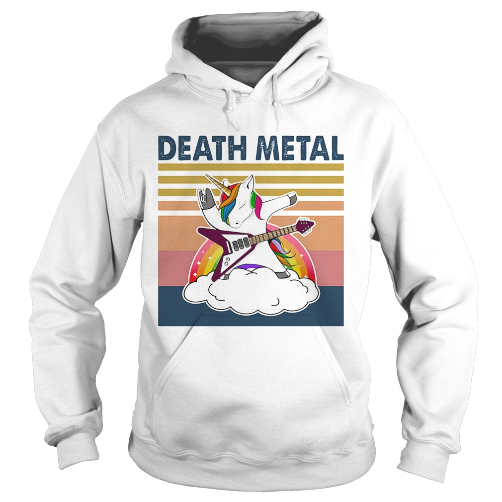 Death Metal Unicorn Vintage Retro Hoodie
