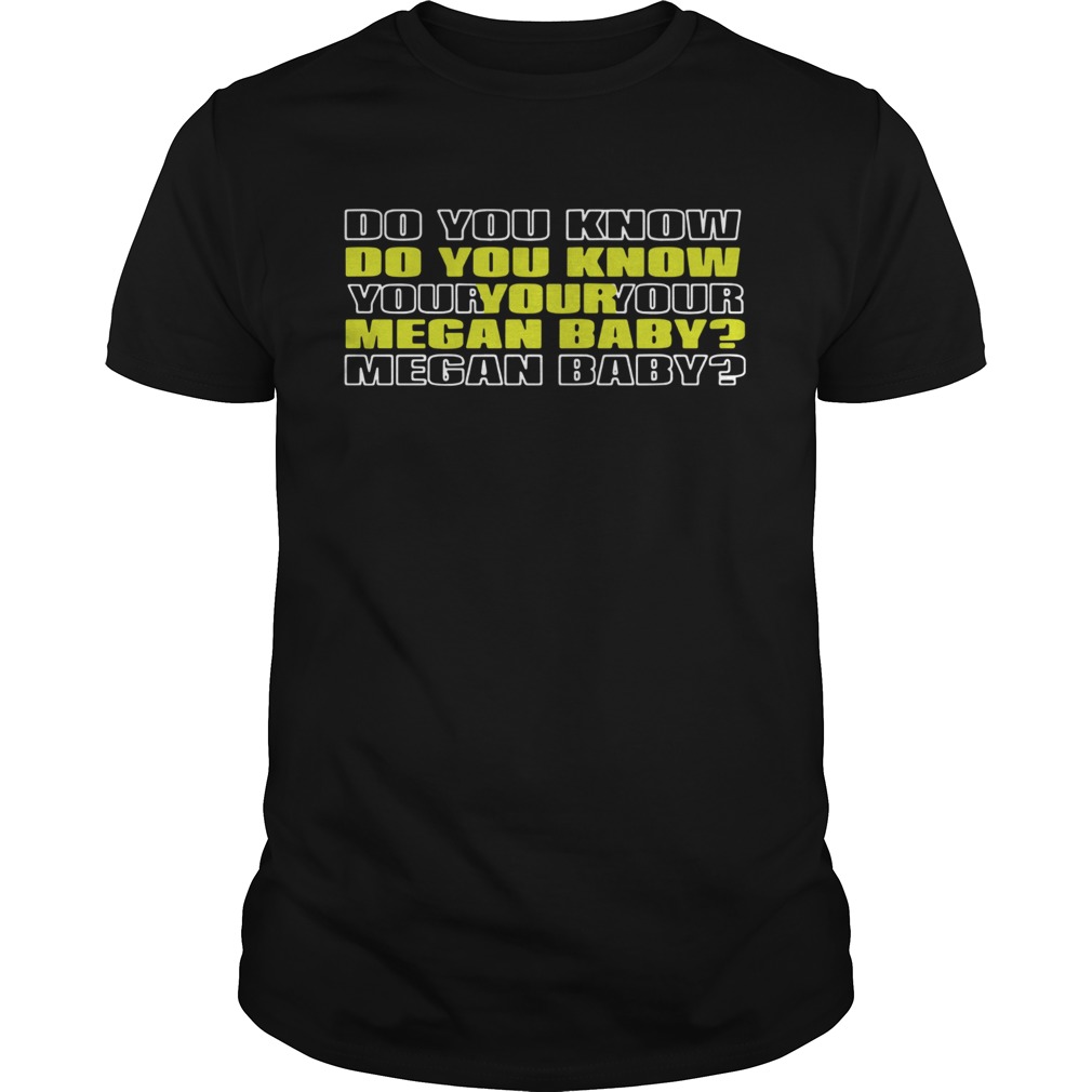 Do You Know Your Megan Baby 2020 shirt