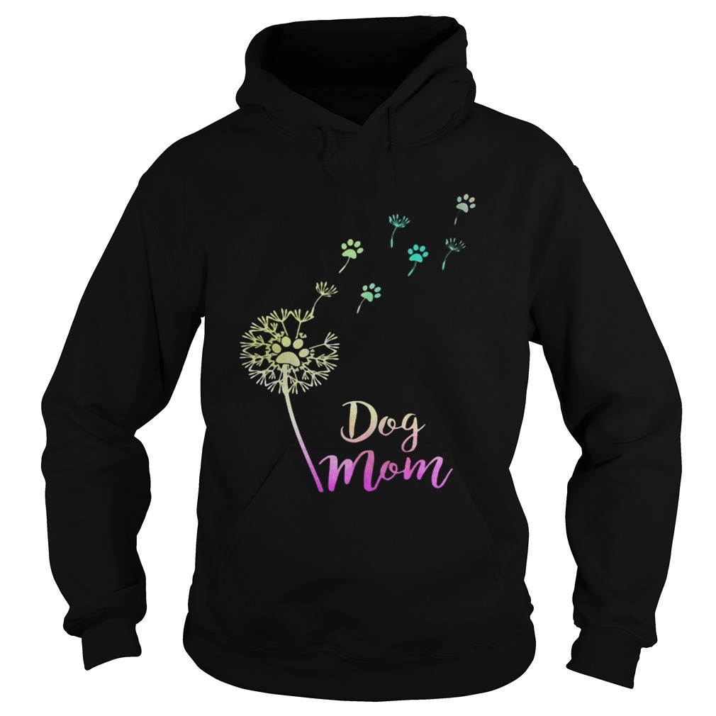 Dog Mom Flower Footprint Color Hoodie