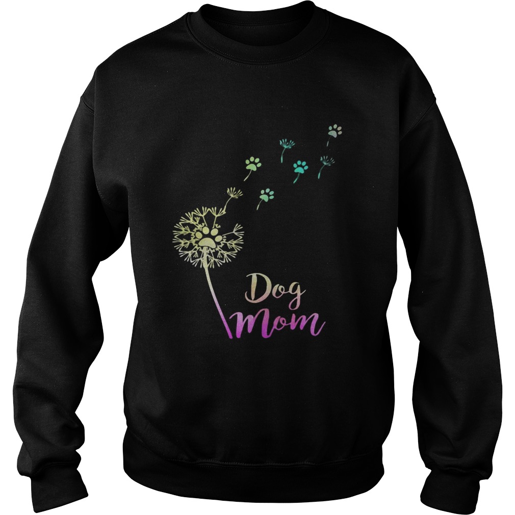 Dog Mom Flower Footprint Color Sweatshirt