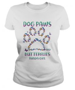 Dog paws and butterflies kind girl  Classic Ladies