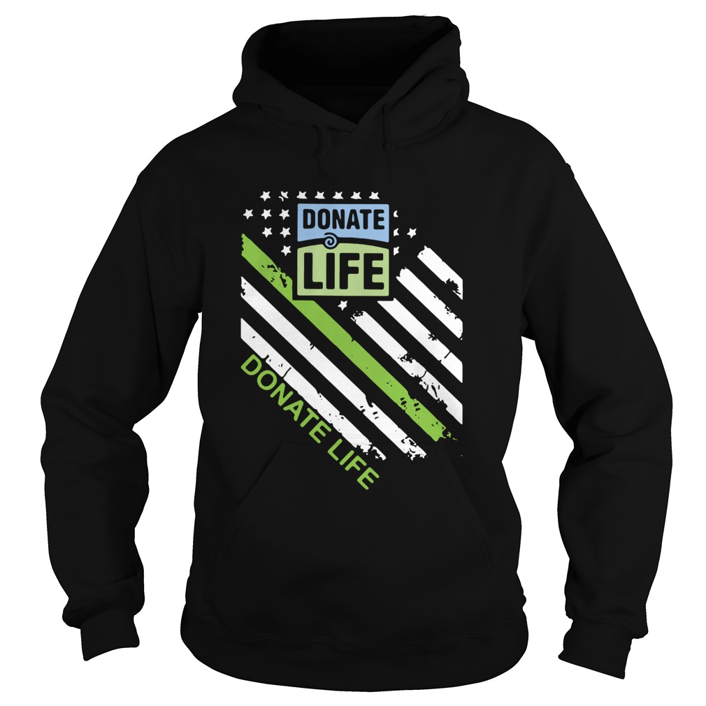 Donate Life American Flag Hoodie