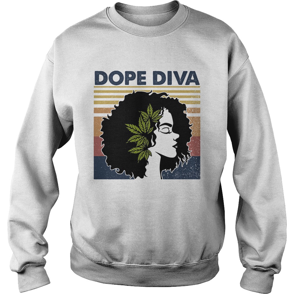 Dope Diva Black Girl Vintage Retro Sweatshirt