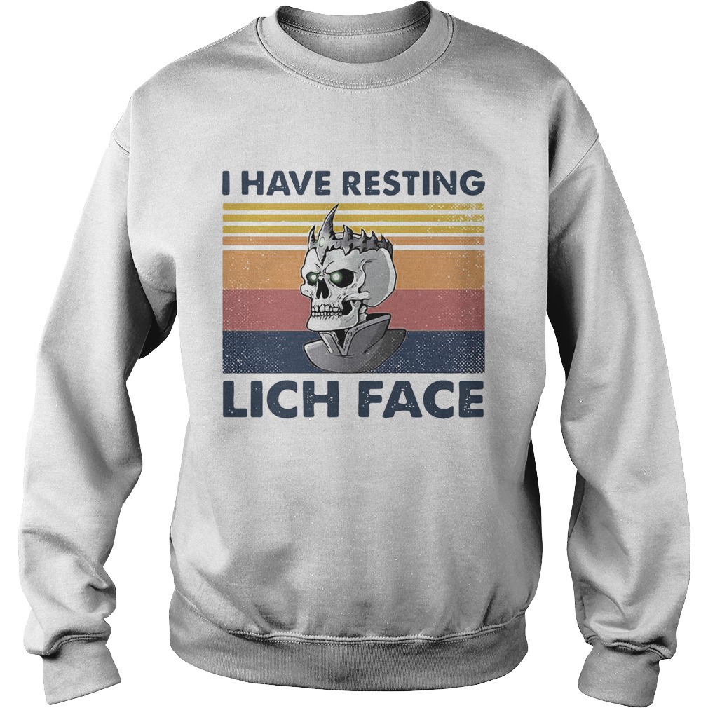 Dungeon Rpg I Have Resting Lich Face Vintage Sweatshirt
