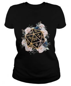 Dungeons And Dragons Dice D20 Flowers  Classic Ladies