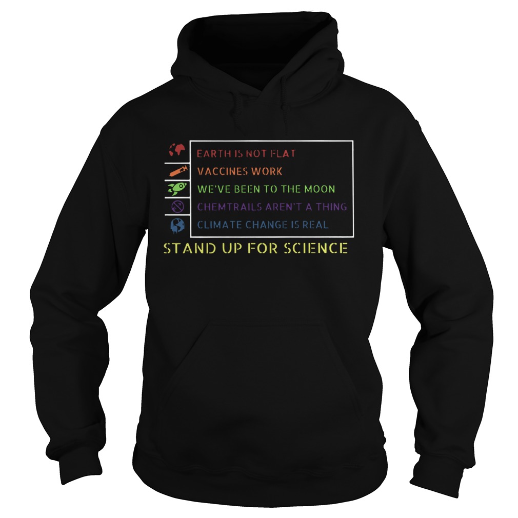 Earth Is Not Flat Stand Up For Science Hoodie
