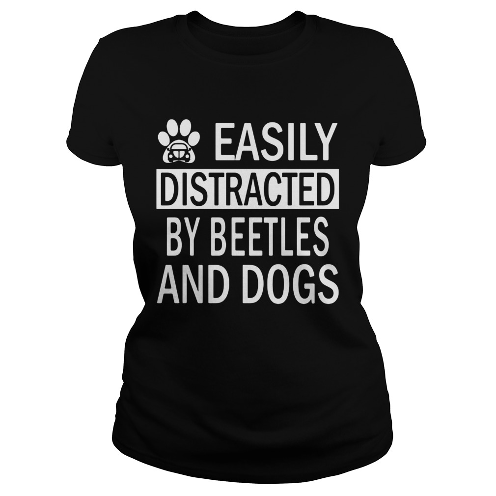 Easily Distracted By Beetles And Dogs Footprint Car Classic Ladies