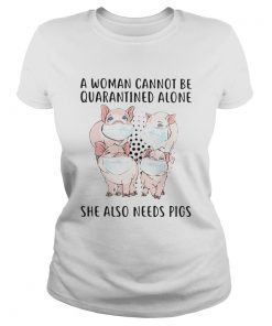 Face Mash A Woman Cannot Be Quarantined Alone She Also Needs Pigs Polka Dots  Classic Ladies