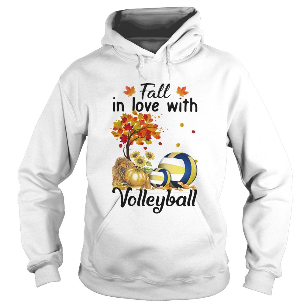 Fall in love with volleyball Hoodie