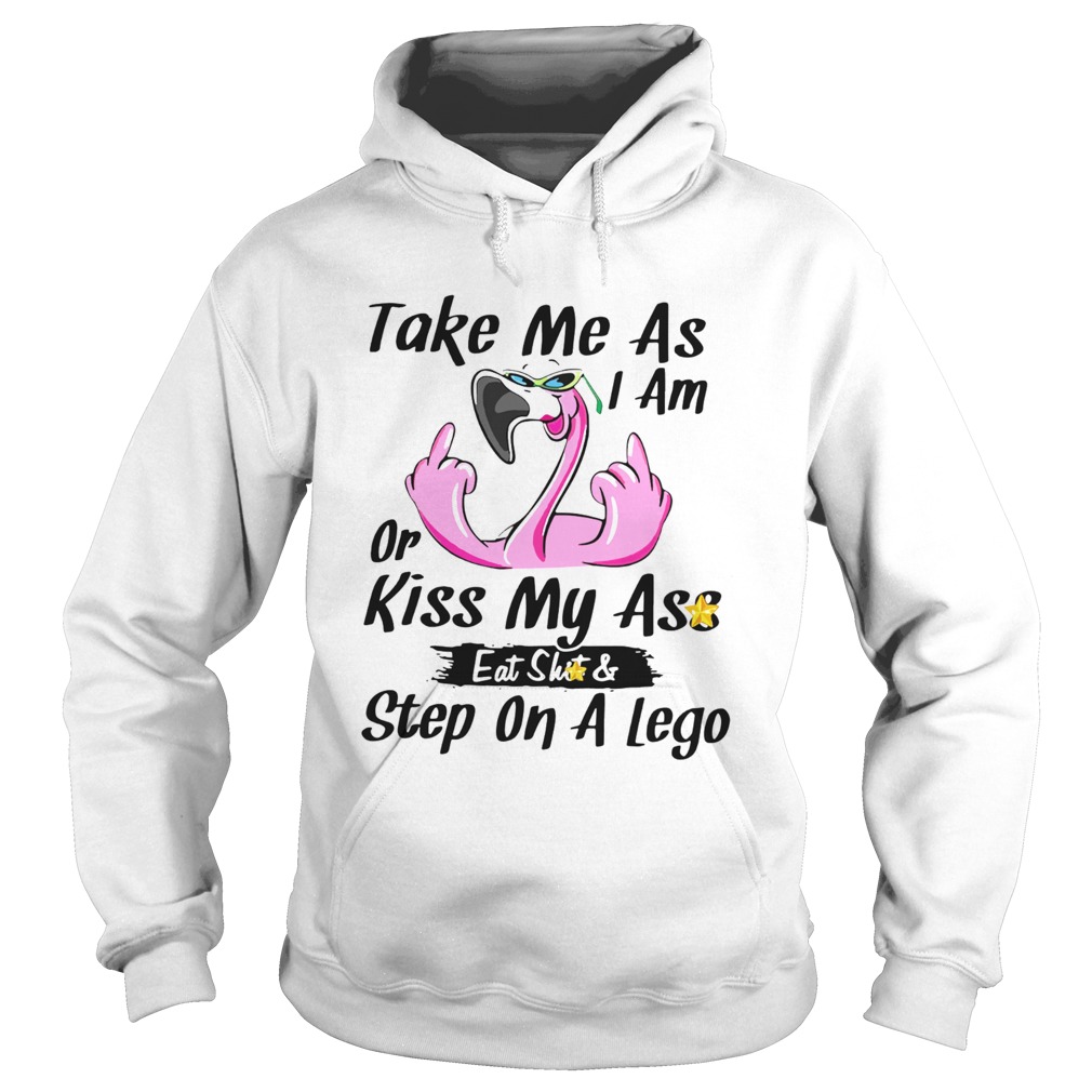 Flamingo Take Me As I Am Or Kiss My Ass Eat Shit And Step On A Lego Hoodie