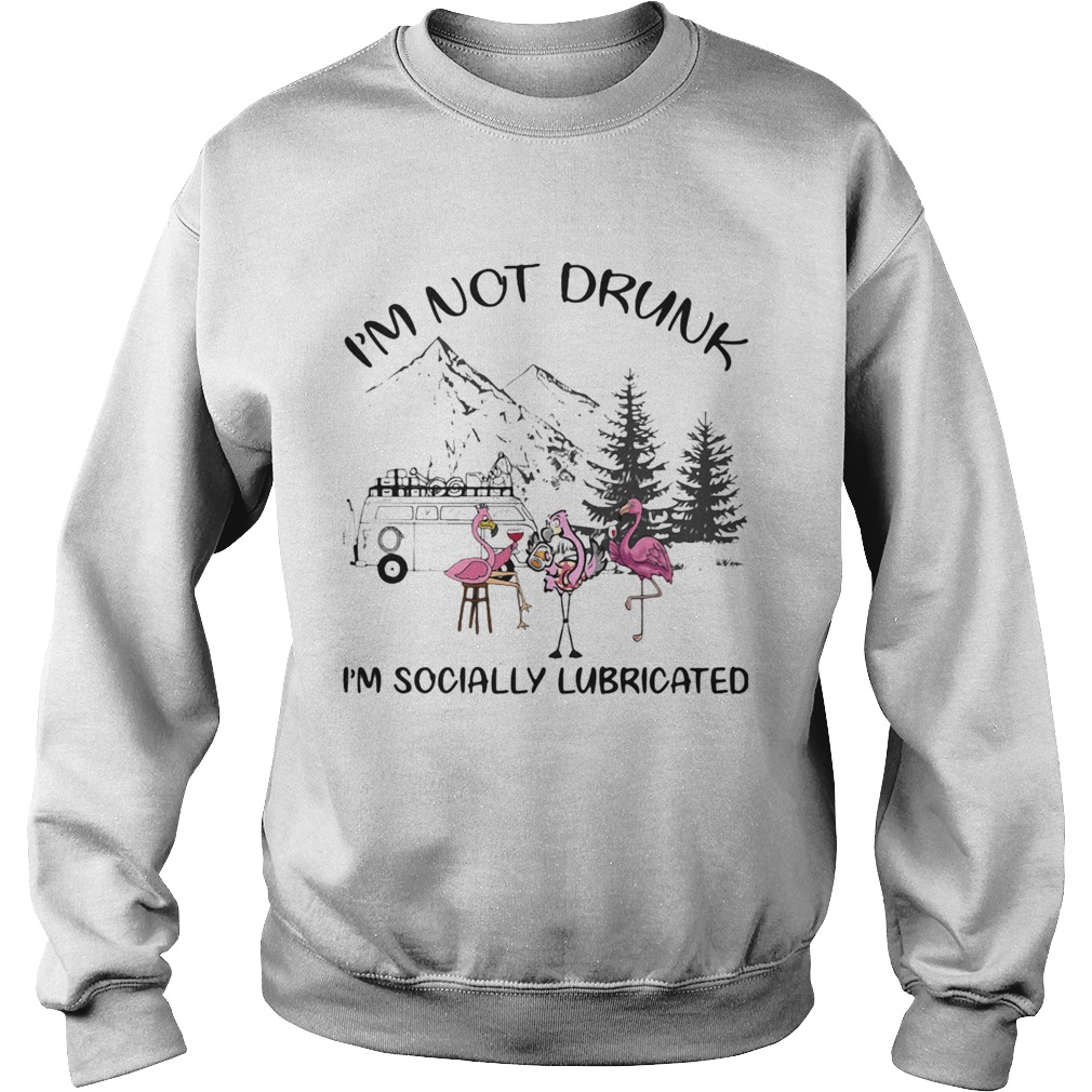 Flamingo camping Im not drunk Im socially lubricated Sweatshirt