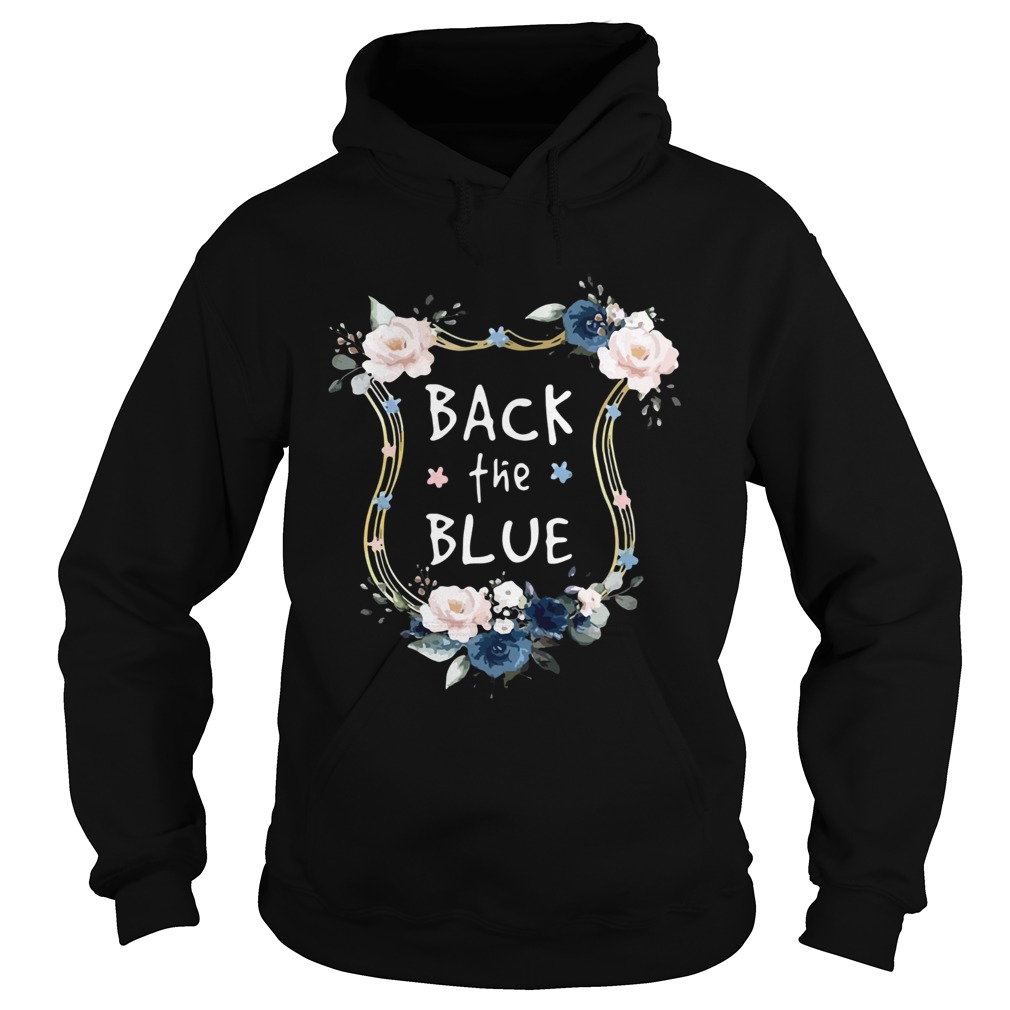 Flower Back The Blue Hoodie