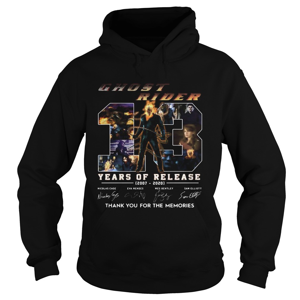 Ghost rider 13 years of release 2007 2020 thank you for the memories signatures Hoodie
