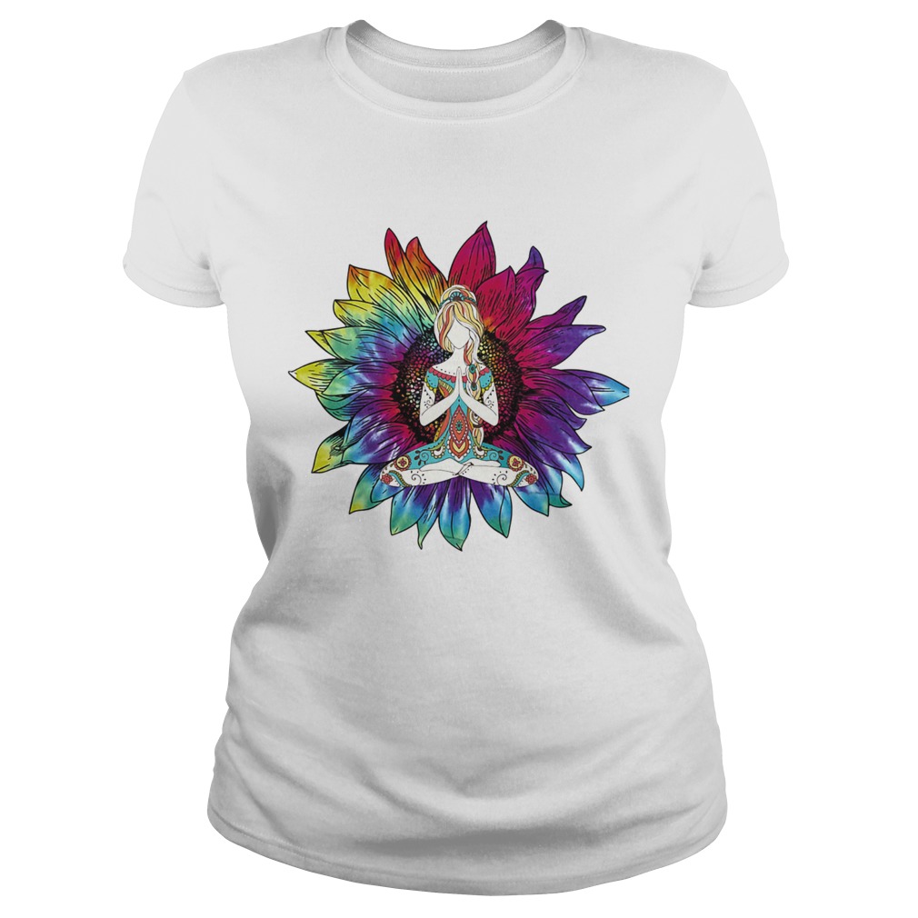 Girl Meditate Flower Color Classic Ladies