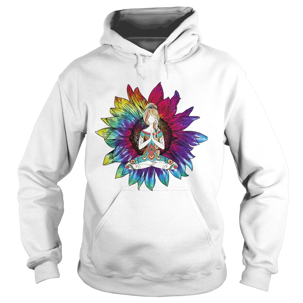 Girl Meditate Flower Color Hoodie