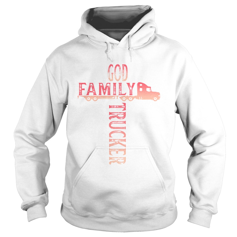 God family trucker cross light red Hoodie