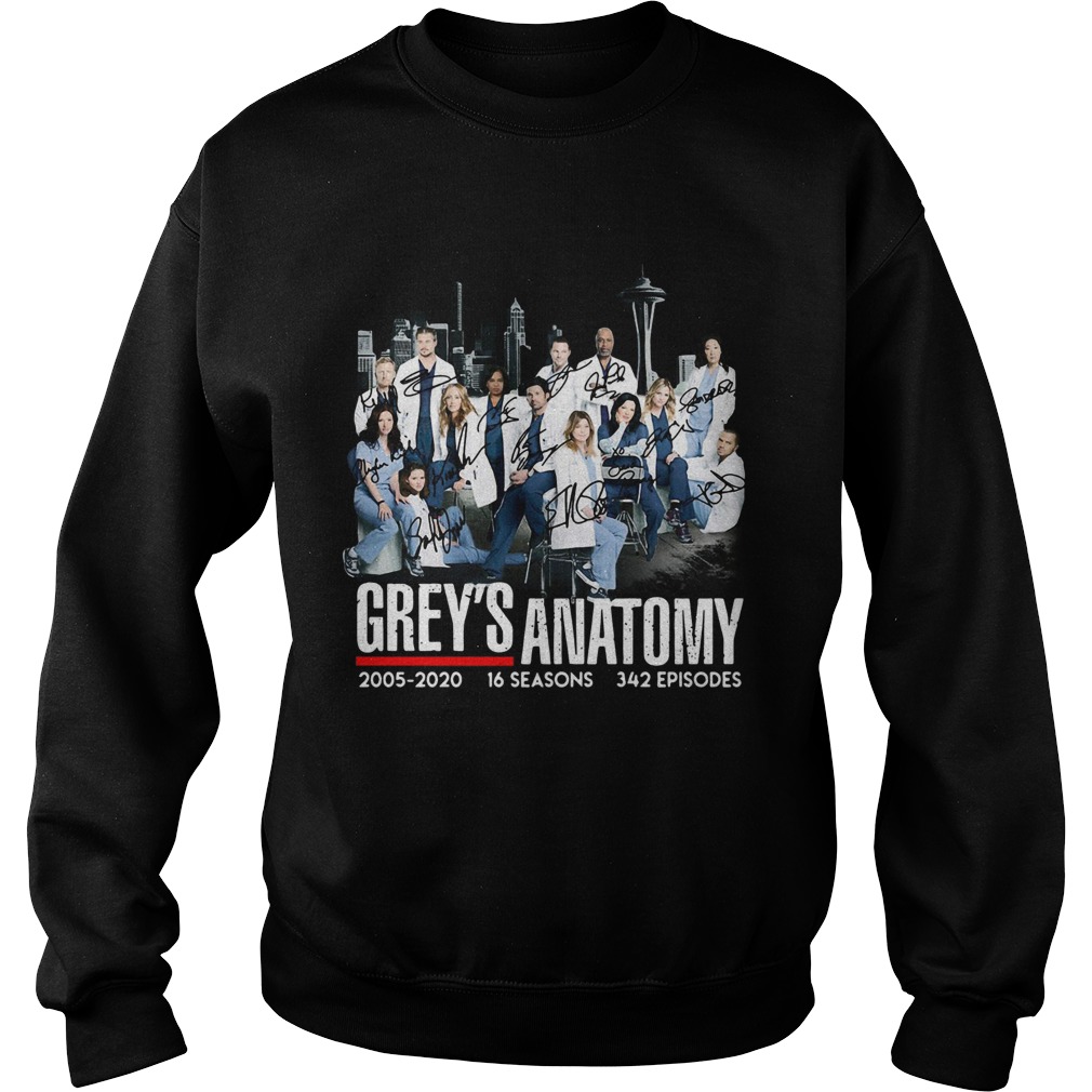 Greys Anatomy 2005 16 seasons 342 episodes signatures Sweatshirt