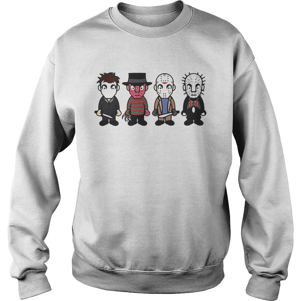 Halloween horror characters cartoon chibi Sweatshirt