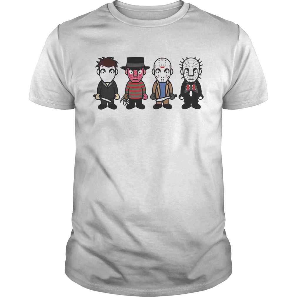 Halloween horror characters cartoon chibi shirt